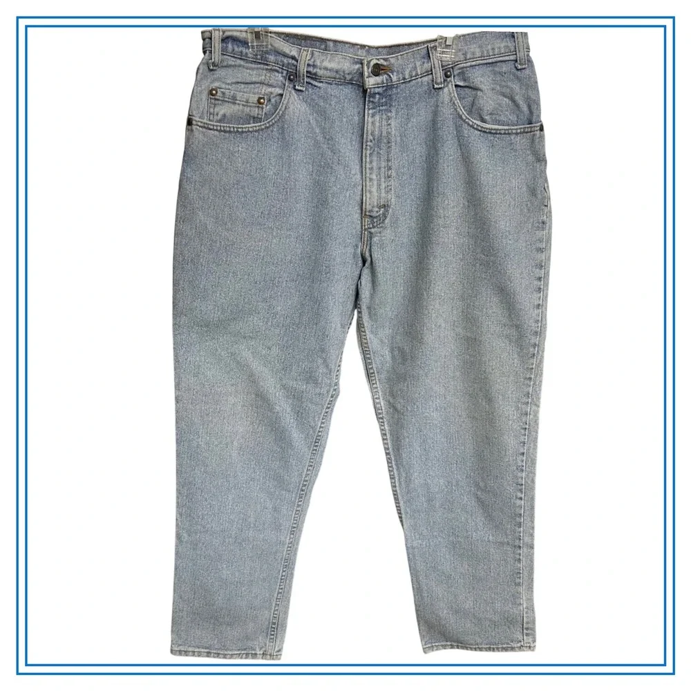 Vintage Levi Strauss 545 Jeans W38 L30 Light Wash Loose Fit Denim Pants